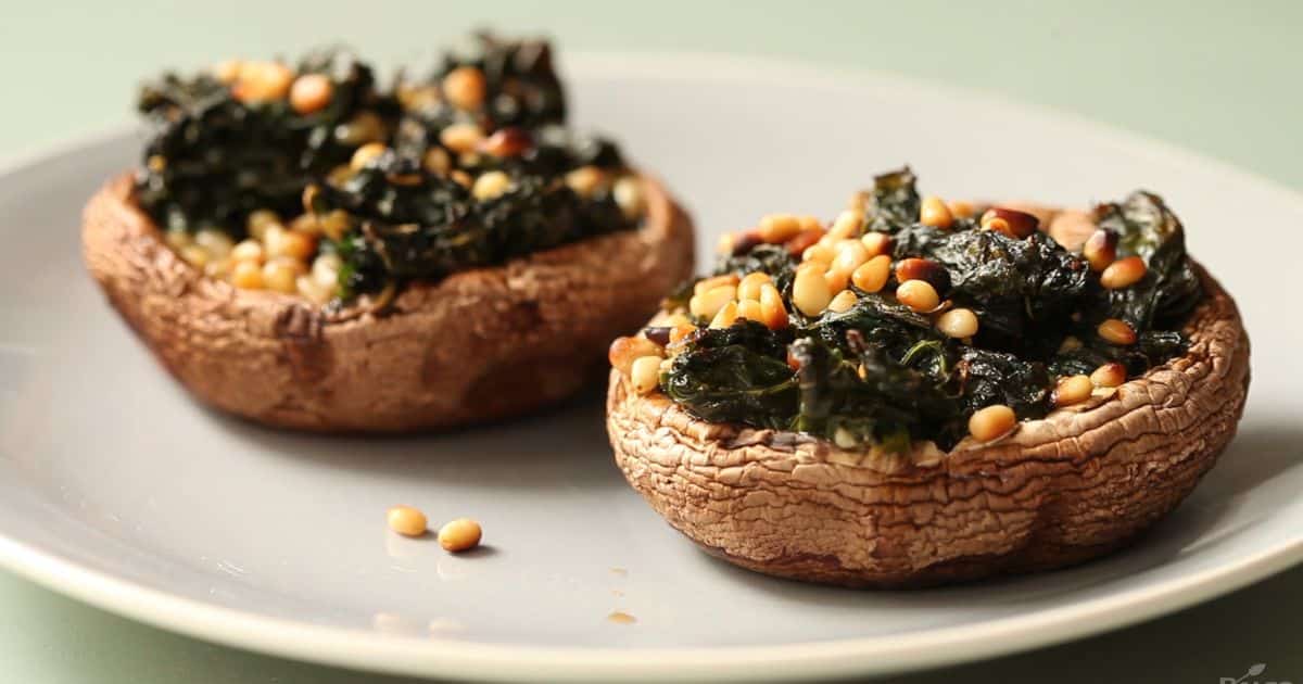 Garlic-Butter Spinach-Stuffed Mushrooms Recipe | Paleo Leap