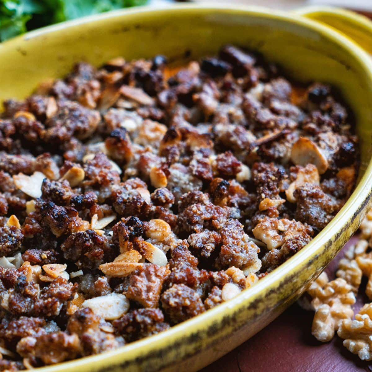 Beef and Sweet Potato Casserole on a table.