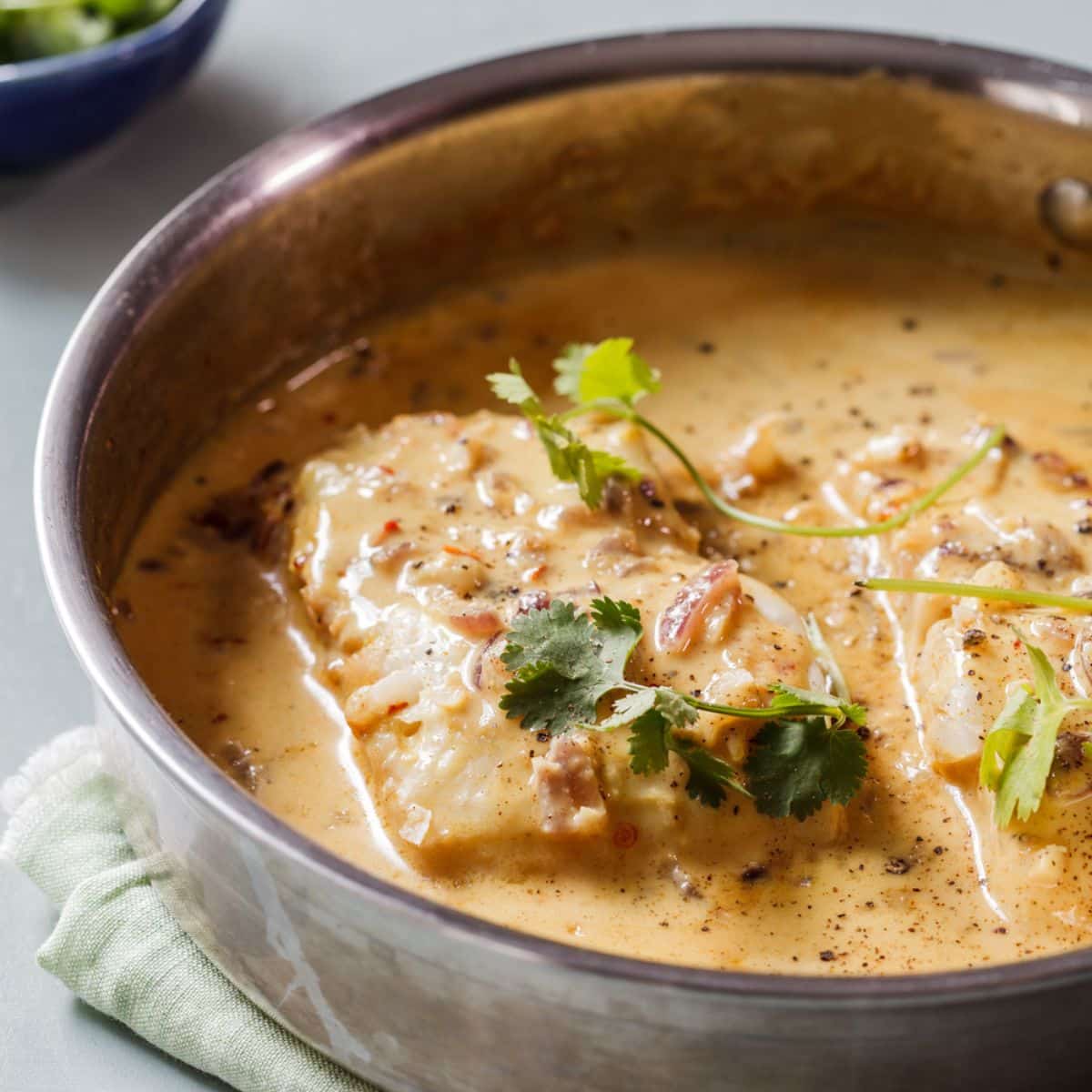 Easy Fish Curry in a pan.