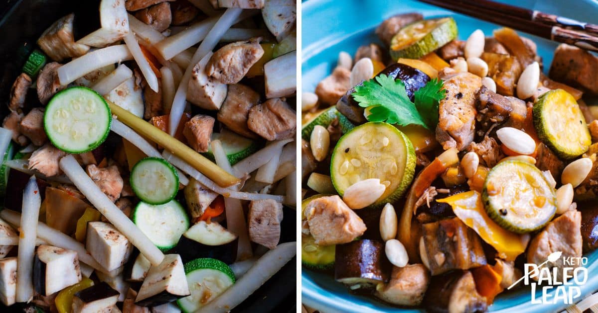 Keto Slow Cooker Kung-Pao Chicken Recipe | Paleo Leap