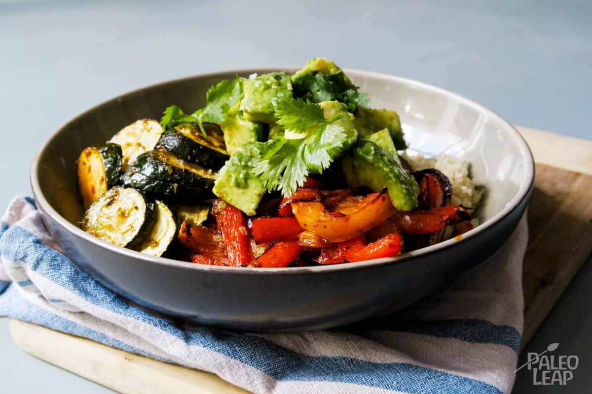 Paleo Vegetable Burrito Bowl.