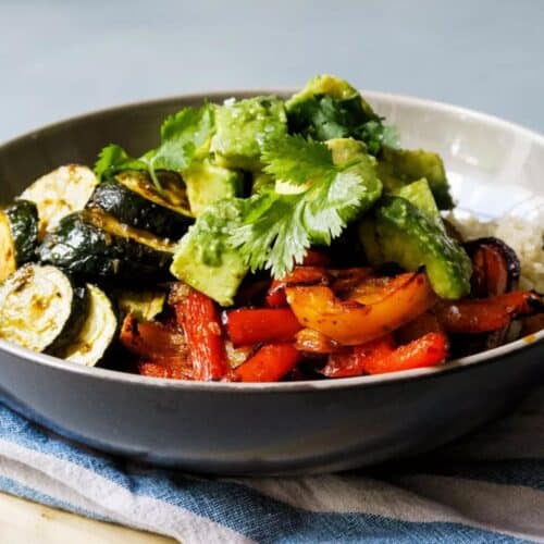 Paleo Vegetable Burrito Bowl.