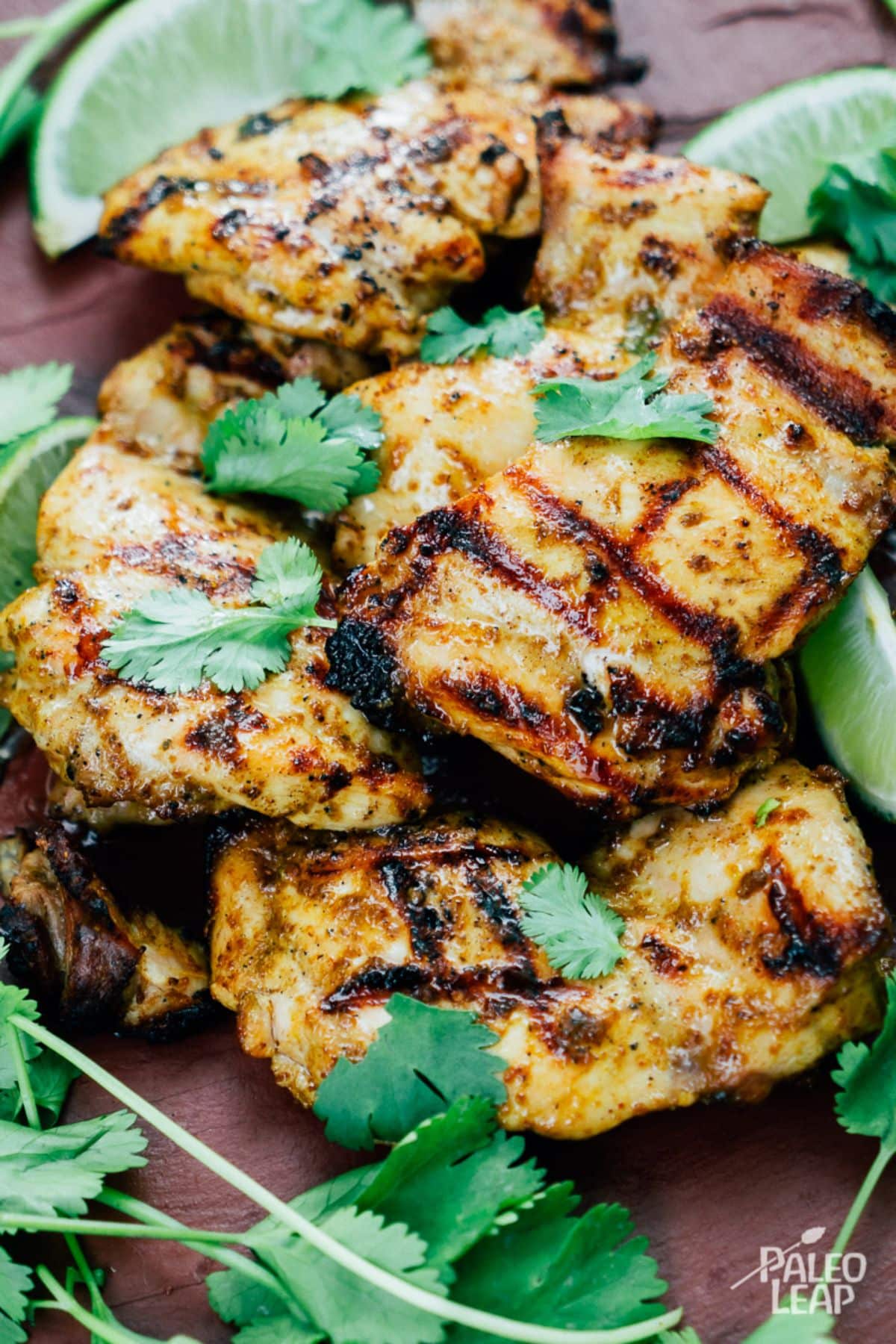 Grilled Coconut-Lime Chicken on a table.
