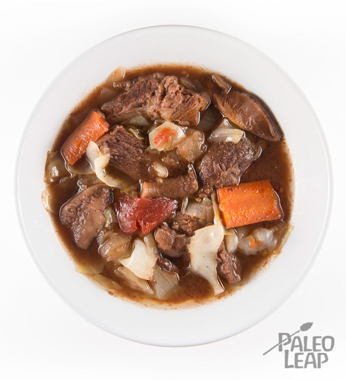 Slow Cooker Paleo Beef Stew on a plate.
