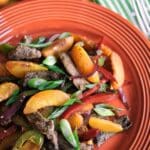 Beef and Apricot Stir-Fry on a plate.