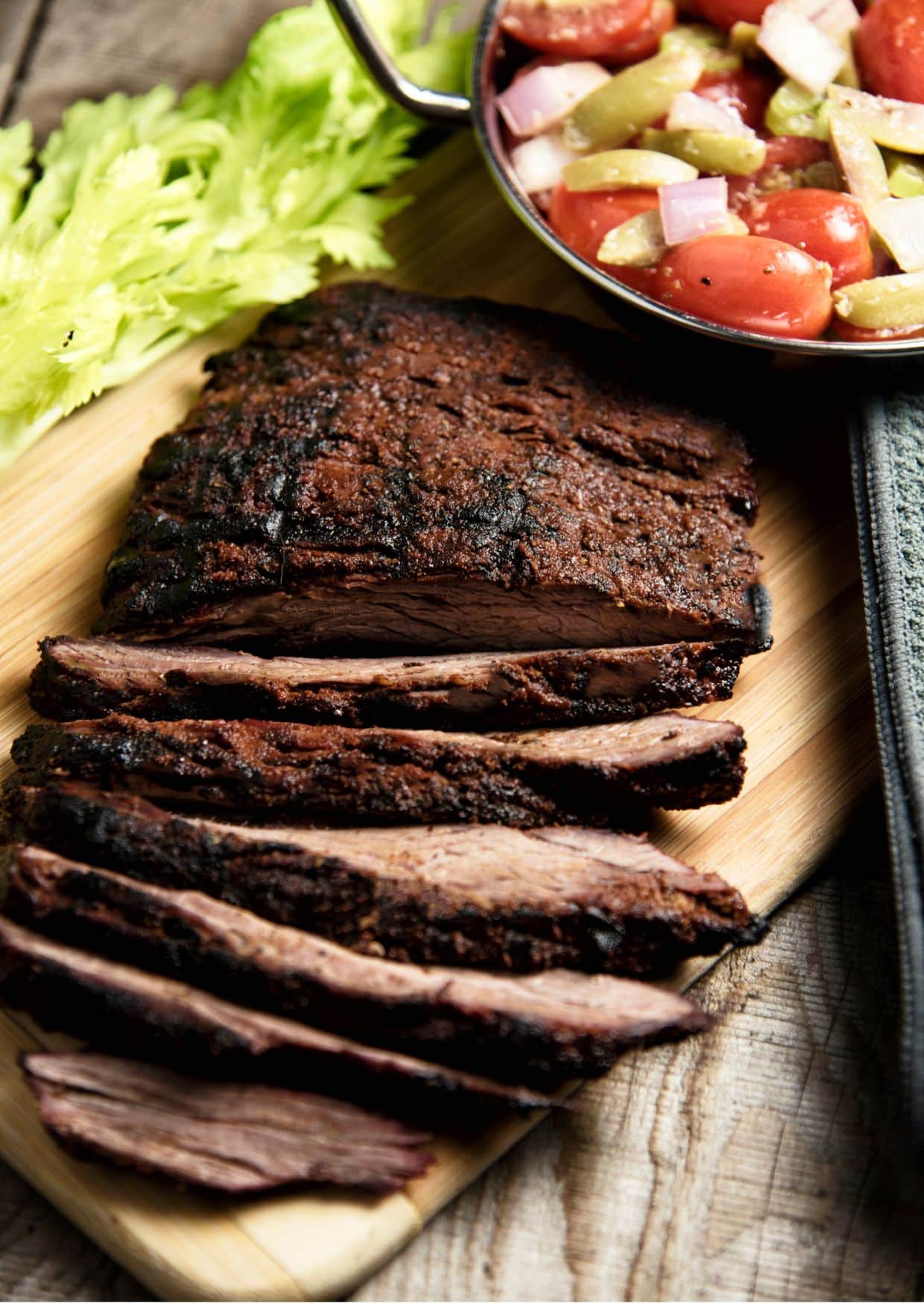 Grilled Flank Steak with Tomato Salad