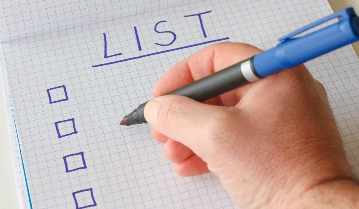 List all