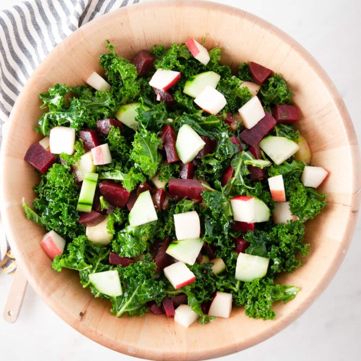 Kale beet apple salad featured