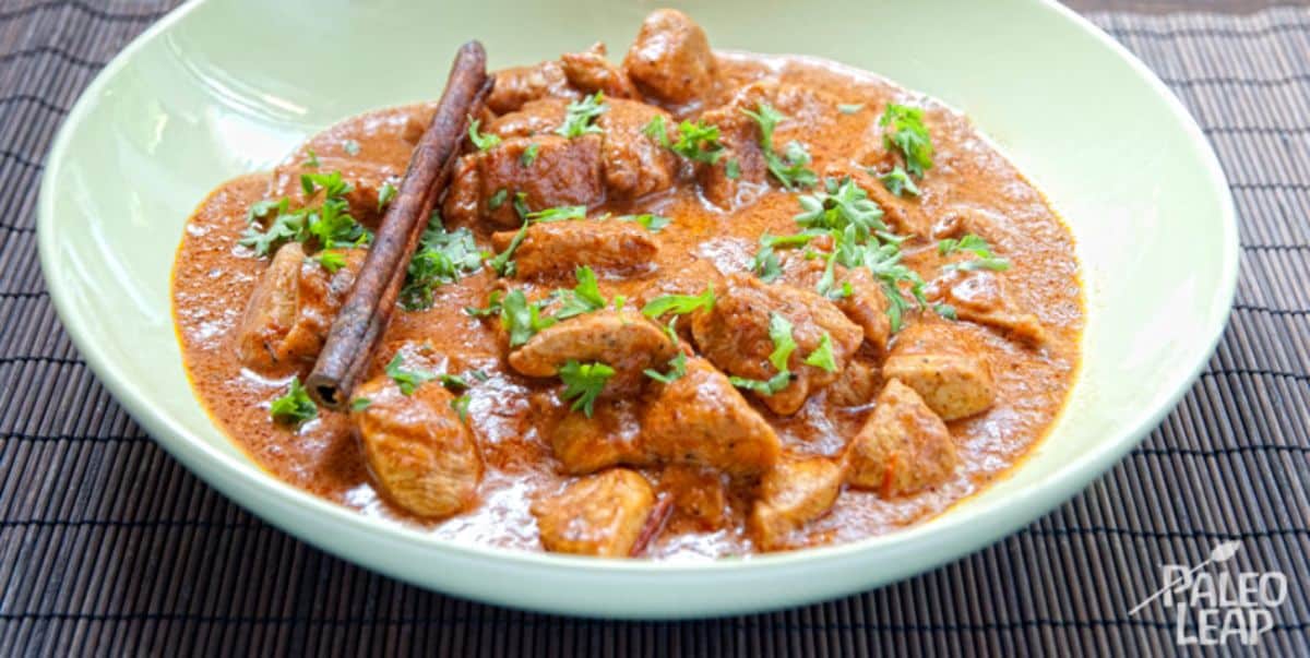 Butter chicken served in a plate.