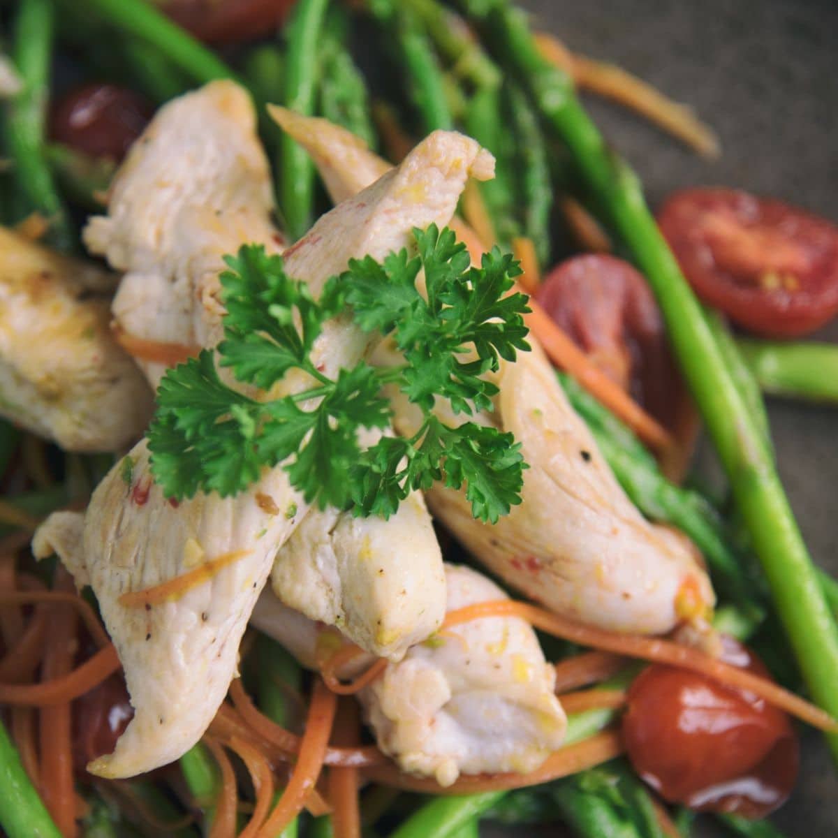 Chicken And Vegetables With Italian Dressing featured