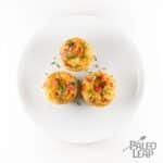 3 Paleo Egg Muffins on a white plate