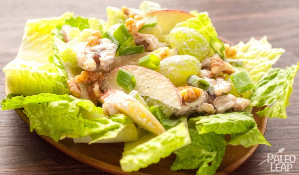 Waldorf salad served