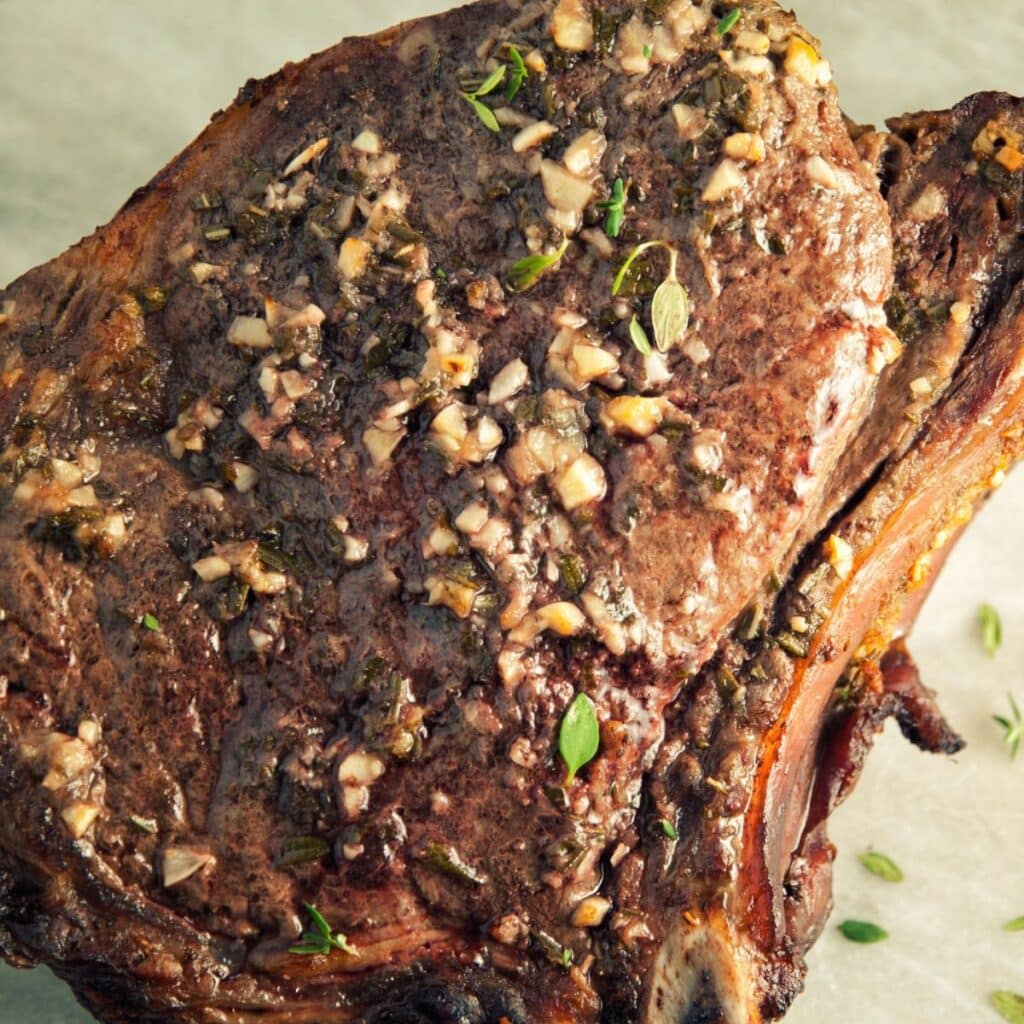 Beef Rib Roast with Horseradish and Herbs Quick And Easy Paleo