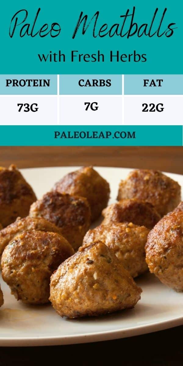 Fresh Herb Meatballs Paleo Leap