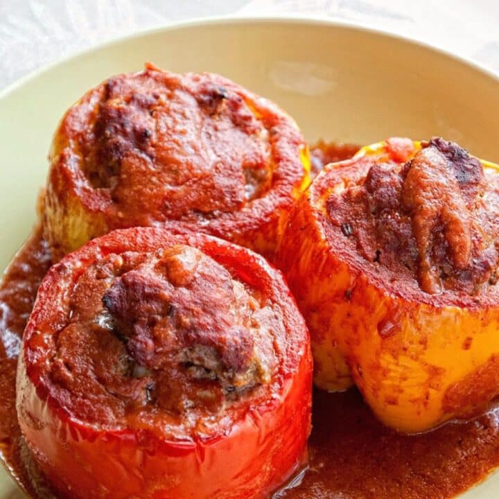 Stuffed Bell Peppers with Tomato Sauce Paleo Leap