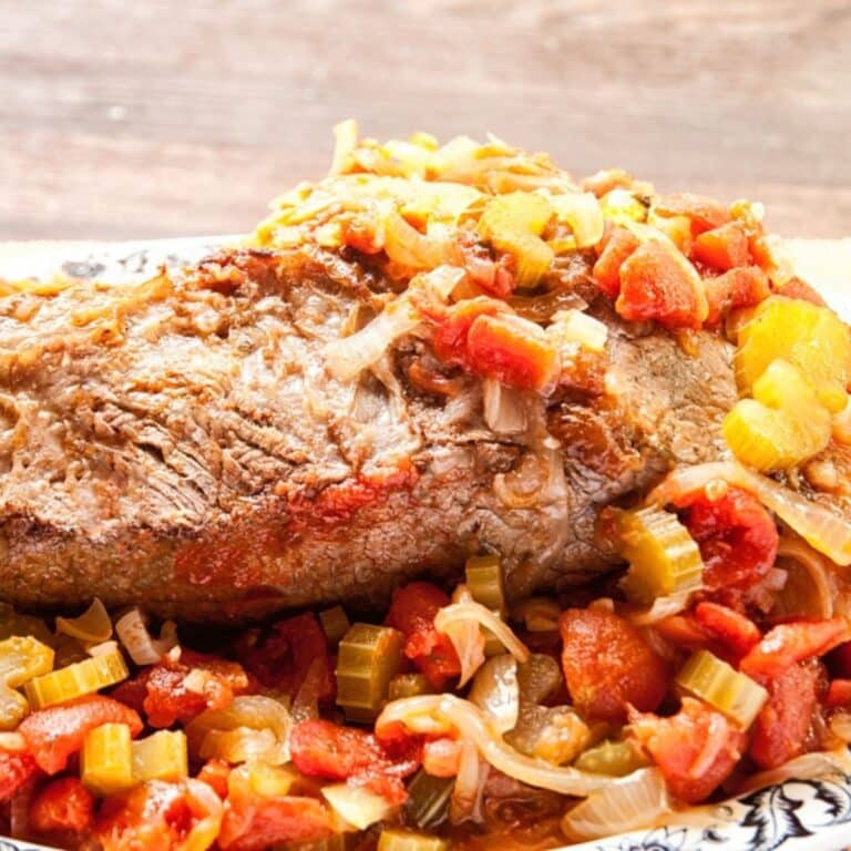 Beef Brisket with Onions and Tomatoes Quick And Easy Paleo