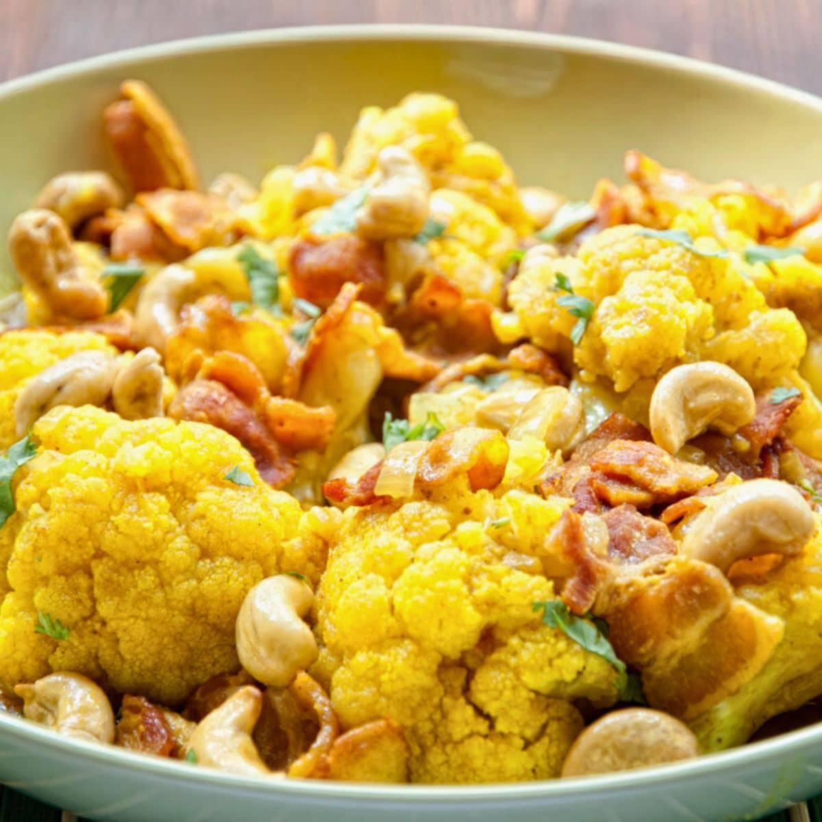 Cauliflower, Bacon, and Cashew Curry - Quick And Easy Paleo