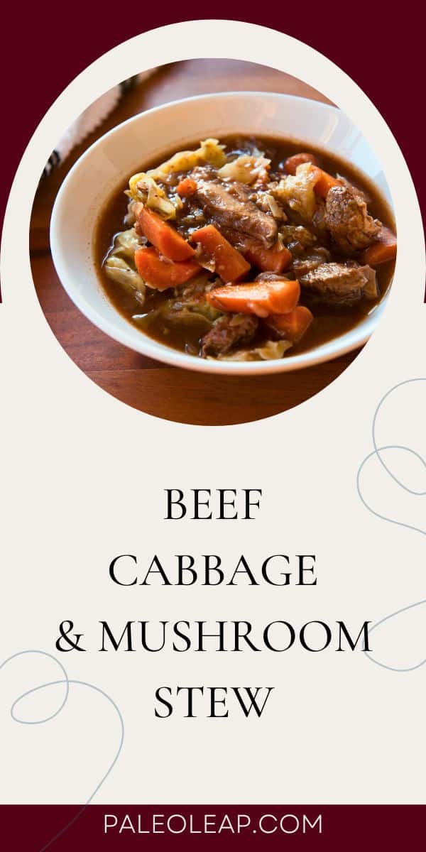 Slow Cooker Beef Stew with Cabbage and Mushrooms