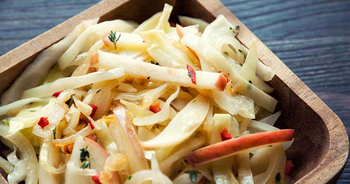 Cabbage and Apple Stir-Fry