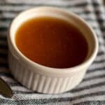 small ramekin of Eastern North Carolina BBQ sauce on a table