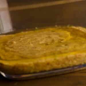 closeup of a glass bowl of Mustard marinade