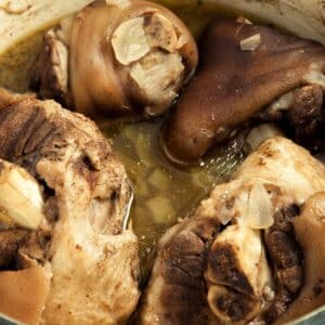 closeup of Pig’s feet stew